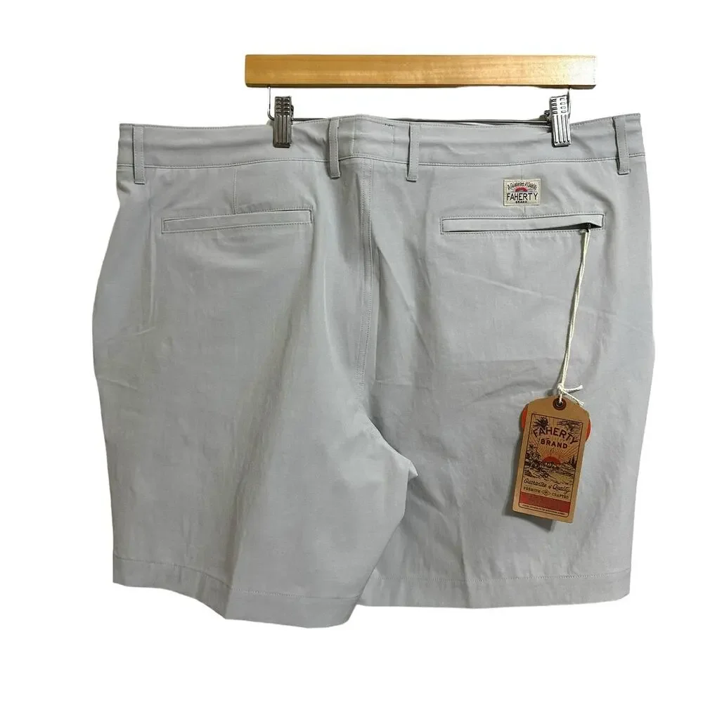 Faherty men's belt loop all day shorts 7'' stone size‎ 42 NEW $98
